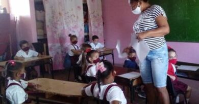 Enseñanza en tiempos de coronavirus. Foto Anelis Díaz