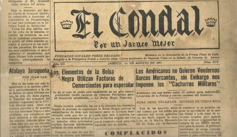 periódico “El Condal”. Foto colaboración del Museo Municipal