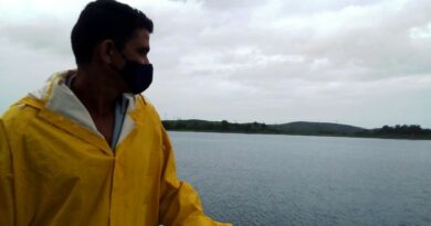 Yolexis Pérez observador de la presa de San Miguel en Jaruco. Foto: Anelis Díaz