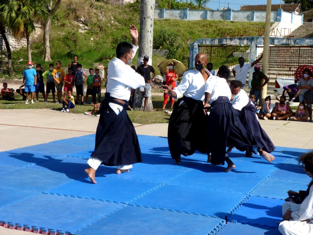 Uno de los componentes más importantes de esta disciplina en, es el movimiento que lo conforma, como una danza que permite enfrentar a varios contrincantes. Foto Addys Hernández